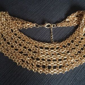 Gold collar necklace